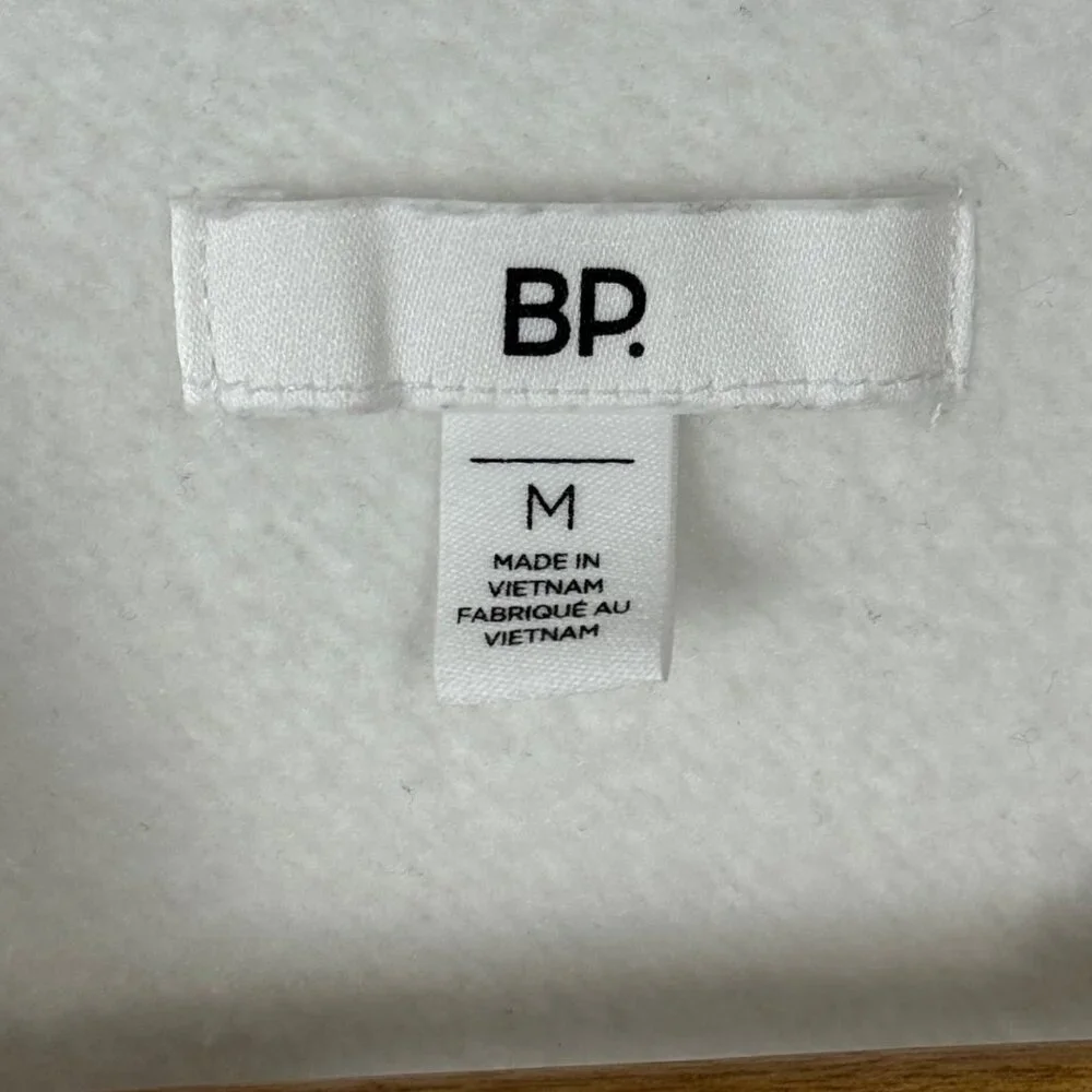 Nordstrom BP. White Sweatshirt Women's Med Casual Minimalist Warm BP487122MI EUC - Picture 5 of 9